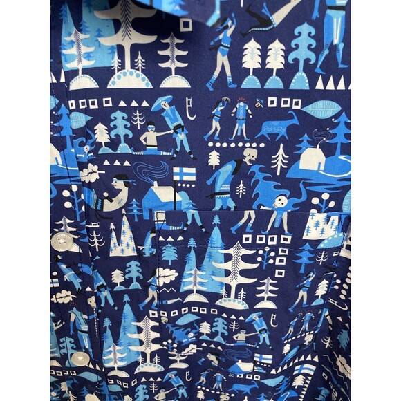 Betabrand Men’s Short Sleeve Button‎ Down Graphic Shirt Size XL - Picture 5 of 6